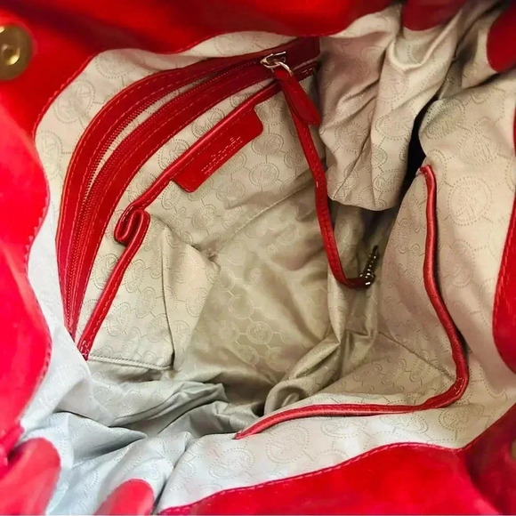 Micheal Kors Rare Red Hamilton Quilted Studded Leather ayote/Satchel Bag - Picture 6 of 12